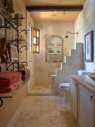 Hacienda Style Living In The City 2016 Home Tour Participant Partially Furnished With High End Spanish Style Bathrooms Spanish Style Homes Bathroom Interior