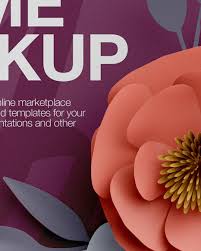 Paper Flower Frame Mockup In Object Mockups On Yellow Images Object Mockups