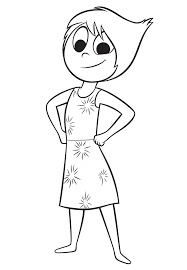 Joy coloring page inside out. Inside Out Joy Fair With Hands On Hips