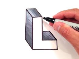Plaats de letters kleurplaten voor kinderen print kleuren gratis. How To Draw The Letter L In 3d Youtube