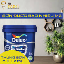 Một thùng sơn Dulux 15L sơn được bao nhiêu m2?