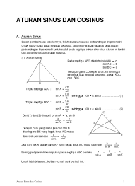 Kami mengulas tentang contoh soal aturan cosinus dalam kehidupan sehari hari. Menerapkan Aturan Sinus Dan Cosinus