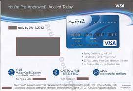 This is a limited time only offer. Credit One Bank Platinum Visa Offer Review