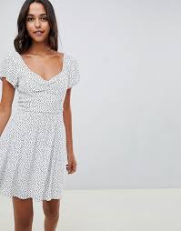 Abercrombie Fitch Tea Dress With Wrap Detail In Ditsy Spot Fashion Summer Fashion Outfits Tea Dress