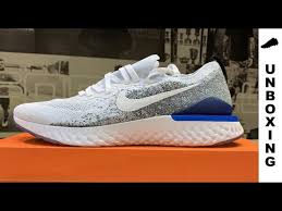 Wipe clean with a damp cloth or sponge. Nike Epic React Flyknit White Black Racer Blue White Youtube