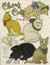 Quilt Book Claires Cats Volume 2 35 Unique Cat Patterns Etsy Book Quilt Applique Books Cat Applique