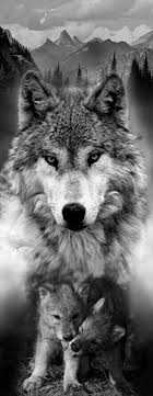 Wolf And Cubs Animals Wolf Tattoo Design Animal Tattoos