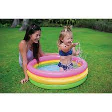 Intex Sunset Glow Inflatable Baby Pool Walmart Com