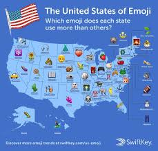 The Most Popular Emoji In Every State United States Map Map United States