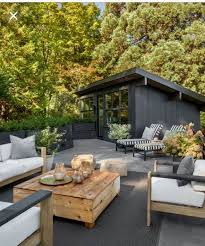 Outdoor Fireplace Porch Patio Chairs Flowers Art Minimalism White Dining Room Wood Floors House Home Inte Uteplass Hyttehage Pergola Ideer