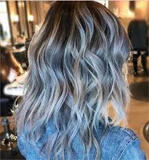 Cooling Trend From Warm Copper To Cool Silver Silver Hair Color Balayage Brunette Long Blue Ombre Hair