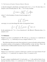 Application Of Morera S Theorem Mathematics Stack Exchange