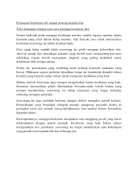 Apakah anda yakin, kalau dengan bunuh diri, semua kesakitan anda akan hilang? Tulis Karangan Tentang Cara Cara Menjaga Kesihatan