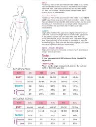 Lapco Womens Fr Sizing Information