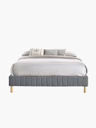 Achieve a stunning rustic look in your bedroom with a solid oak bed frame from furniture village. Buy Upholstered Fabric Bed Base Platform Frame King Single Double Queen In Light Grey Online Australia