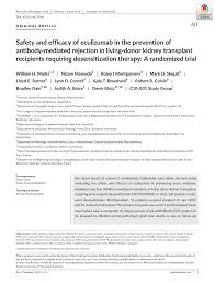 Iar familia dima poate depune marturie. Pdf Safety And Efficacy Of Eculizumab In The Prevention Of Antibody Mediated Rejection In Living Donor Kidney Transplant Recipients Requiring Desensitization Therapy A Randomized Trial
