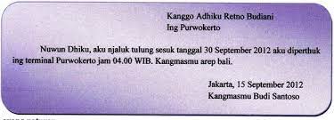 Layang kitir isine cekak/ringkes lan ditulis ing dluwang lan kudu ditengeri. Serat Bahasa Jawa Flashcards Quizlet