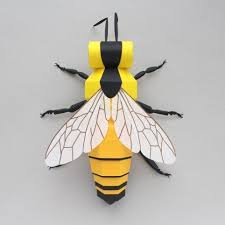 3d Paper Engineered Bee Insect Paper Engineering Insect Crafts Paper Roll Crafts