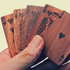 Add your own text and graphics, even design the back of your custom deck. Playing Cards Made Out Of Wood Wooden Cards Unique Gifts For Men Wooden Decks