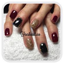 Red and gold nail art designs Gel Nails Black Red And Gold Nails Gel Nails Red And Gold
