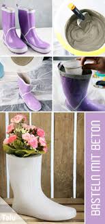 Basteln Mit Beton Dekoration Aus Beton Kreative Ideen In 2020 Basteln Mit Beton Kreative Ideen Diy Gartendekoration