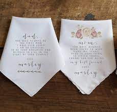 Wedding Handkerchief Gift For Parents Mother Of The Bride Etsy Diy Hochzeitsgeschenk Hochzeitsgeschenke Fur Eltern Vater Der Braut