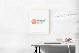 Free Minimalist Poster Psd Mockup Minimalist Poster Poster Frame Minimal Poster