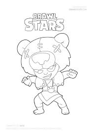 How To Draw And Color Nita Super Easy Brawl Stars Drawing Tutorial With Coloring Page Draw It Cute Star Coloring Pages Cute Coloring Pages Coloring Pages
