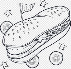 Gratis untuk komersial tidak perlu kredit bebas hak cipta. Hot Dog Hamburger Makanan Cepat Saji Kentang Goreng Buku Mewarnai Hot Dog Yang Dilukis Dengan Tangan Lukisan Cat Air Tangan Monokrom Png Pngwing