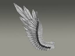 Wings Bird Angel 3d Model Wings Heart Shaped Angel Wing Tattoo Wire Sculpture