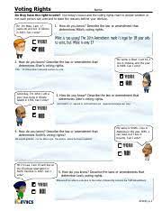 Following the presentation and class discussion, students apply the new knowledge of voting legislation to individual scenarios through a class activity. Voting Rights Activity Fillable Tl Pdf Voting Rights Name Do They Have The Right To Vote Use Today U2019s Lesson And The Voting Rights Chart To Decide Course Hero