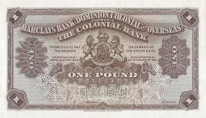 Looking for services you can't get from your local bank, or a secure place for your money? Jamaica 1 Pound 1926 1935 Barclays Bank Foreign Currency