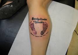 Baby Footprint Tattoo On My Leg Tattoo Ideas Mag