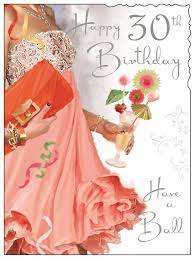 This year i want to see you act crazy on your birthday. Greeting Card Jj4023 Female 30th Birthday Woman With Cocktail Foil Embossed Finish Buy Online In Andorra At Andorra Desertcart Com Productid 81376528