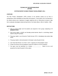 Sample blueprints provide examples of what can be done using azure blueprints. Doc Technology Entrepreneurship Ent600 Written Report On New Product Development 30 Mimie Zamri Academia Edu