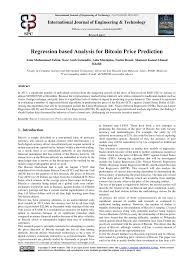 Every four years, bitcoin's block reward is reduced in half. Pdf Regression Based Analysis For Bitcoin Price Prediction