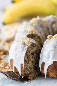 Preheat oven to 350 degrees. Banana Nut Bundt Cake