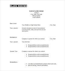 Chronological resume template your name street address city, state and zip phone number and email address objective: 46 Blank Resume Templates Doc Pdf Free Premium Templates