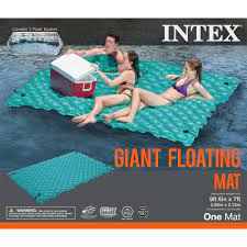 Inflatable pools are a great way to take your vacation getaway one step further. Intex Giant Inflatable Floating Water Swimming Pool Lake Mat Platform Pad Walmart Com Walmart Com