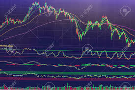 selective focus of business graph charts of financial instruments