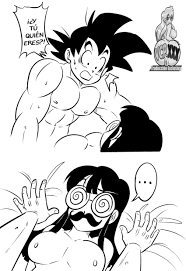Rule 34 - Alien Human Alien Look Like Human Chichi Dragon Ball Dragon Ball Z  Extraterrestrial Extraterrestrial Human Funny Funsexydragonball Goku  Moustache Son Goku Spanish Dialogue Swirly Glasses | 5785461