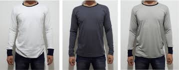 Desain sendiri, tanpa minimum order. Kaos Polos Lengan Panjang Model Ringer Kaos Murah Bandung