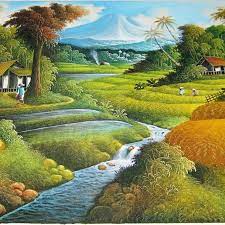 Unduh 63 wallpaper pemandangan gunung gambar gratis bromo tengger semeru national park is a 990x660 hd wallpaper picture for your desktop tablet or smartphone all of wallpapers are hand picked by our team and registered member and are free to download. Detail Gambar Lukisan Pemandangan Alam Panen Padi Dan Gunung Ukuran Besar