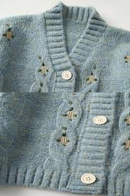 By adding a simple floral appliqué design, purchased off amazon, i was able to update an old jumper into a new exciting design. Vintage Womens Floral Embroidery Single Breasted V Neck Long Sleeve Loose Crop Cable Knit Cardigan Sweater Beautifulhalo Com