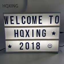 Hqxing A4 Led Cinema Light Box Cinematic Lightbox Night Light Lamp A6 Size Diy Letters Combination Creative Gift Light Box Led Indoor Wall Lamps Aliexpress