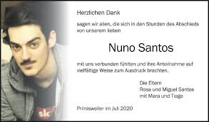 Traueranzeigen Von Nuno Santos Schwaebische De Trauerportal