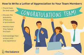 It involves people working together and communicating effectively despite any issues, hurdles or disagreements that may arise. Letters Of Appreciation To Team Members