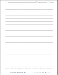 Paper is a thin nonwoven material traditionally made from a combination of milled plant and textile fibres. Blank Lined Paper Handwriting Practice Worksheet Student Handouts