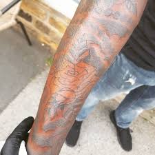Tattoo Uploaded By Diino Kelepouris Rose Clouds Shading Half Sleeve 681606 Tattoodo