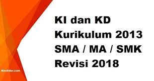 Ki kd tkr kurikulum 2013 revisi 2018. Ki Dan Kd Kurikulum 2013 Sma Ma Smk Revisi 2018 Informasi Pendidikan